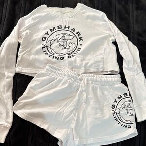 Gymshark White Lifting Club Set